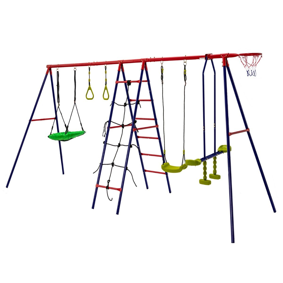 Kids Outdoor Swing Set: Climbing Ladder for Thrilling Play