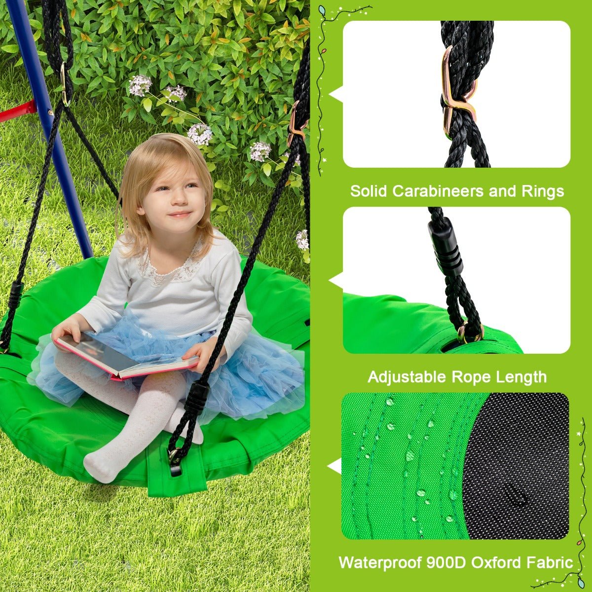 Kids Swing Set with Climbing Ladder: Explore and Play Outdoors