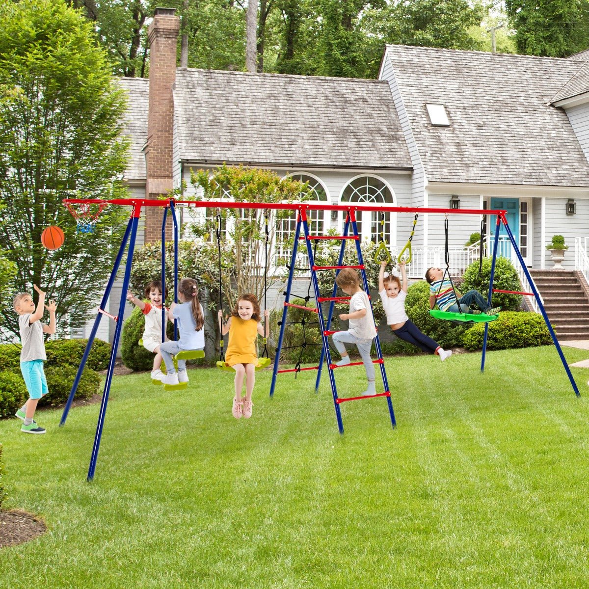 Outdoor Swing Set for Kids with Climbing Ladder: Boundless Fun Outdoors