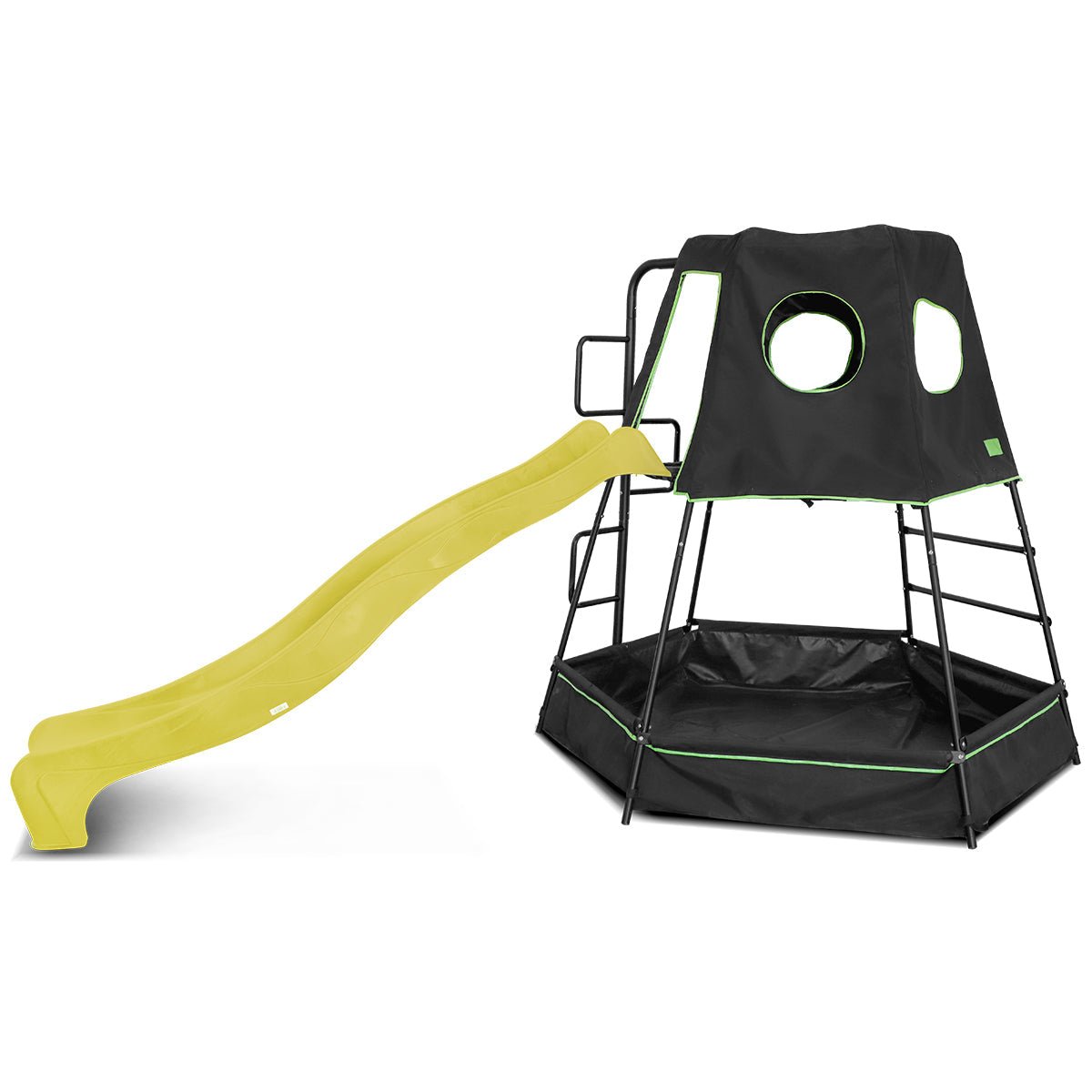 Shop Pallas Play Tower Yellow Slide with Sand Pit - Outdoor Joy