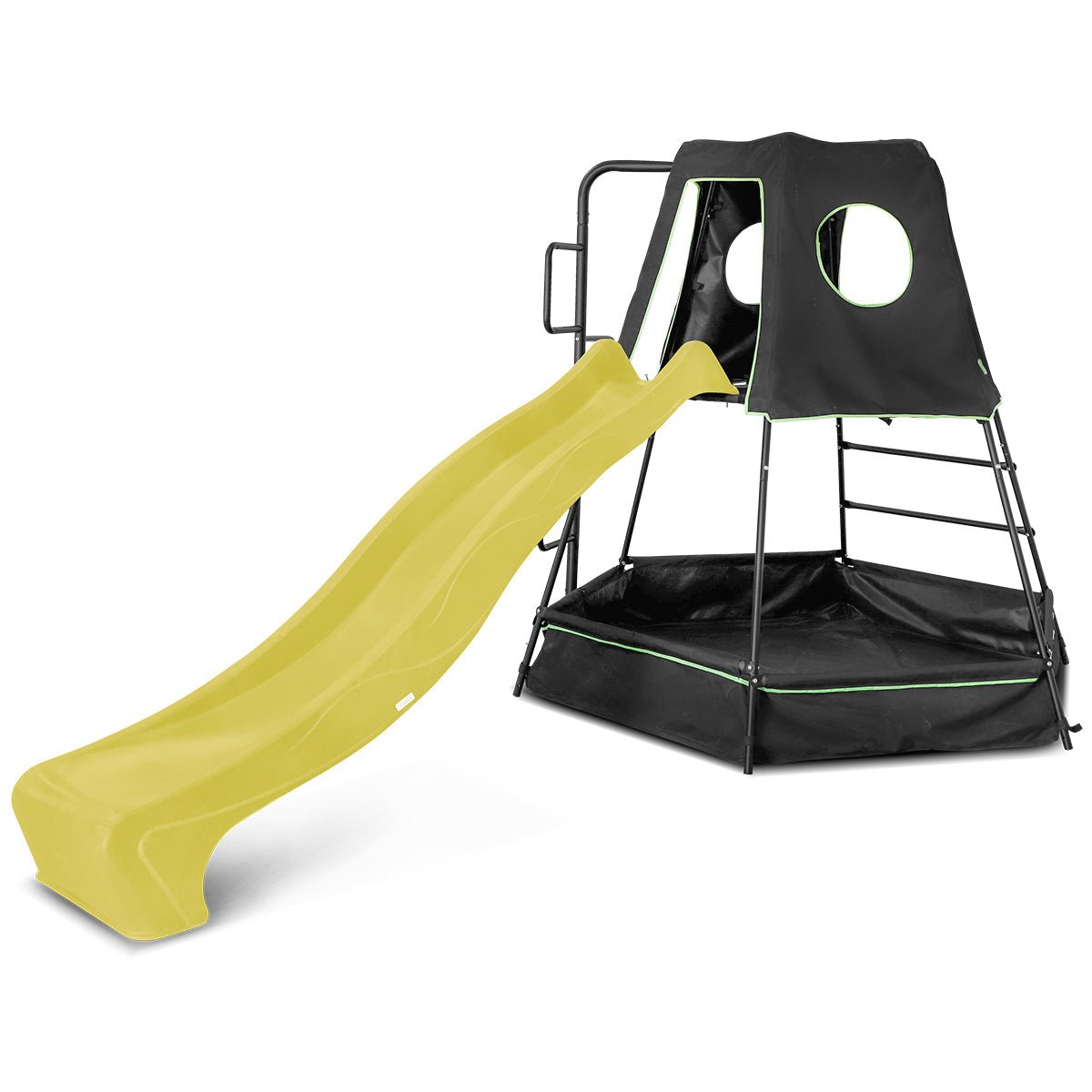 Elevate Play: Pallas Play Tower Yellow Slide with Sand Pit - Buy Now