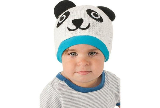 Adorable baby panda costume set with beanie and leg warmers for playful home adventures.