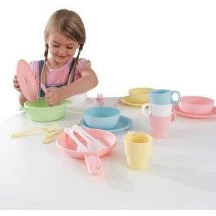 Kids Playtime Pastel Cookware Set 27 Pieces Kidkraft 