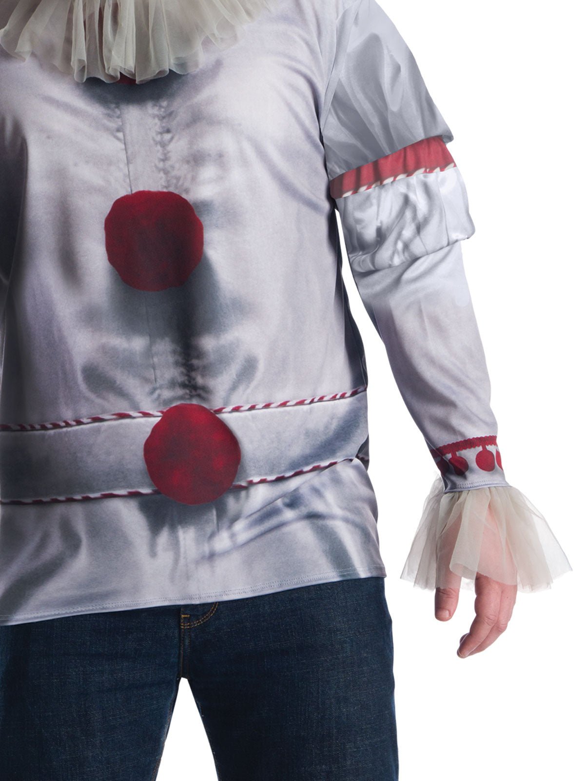 Pennywise 'it' Movie Top Costume Mens White main image 1