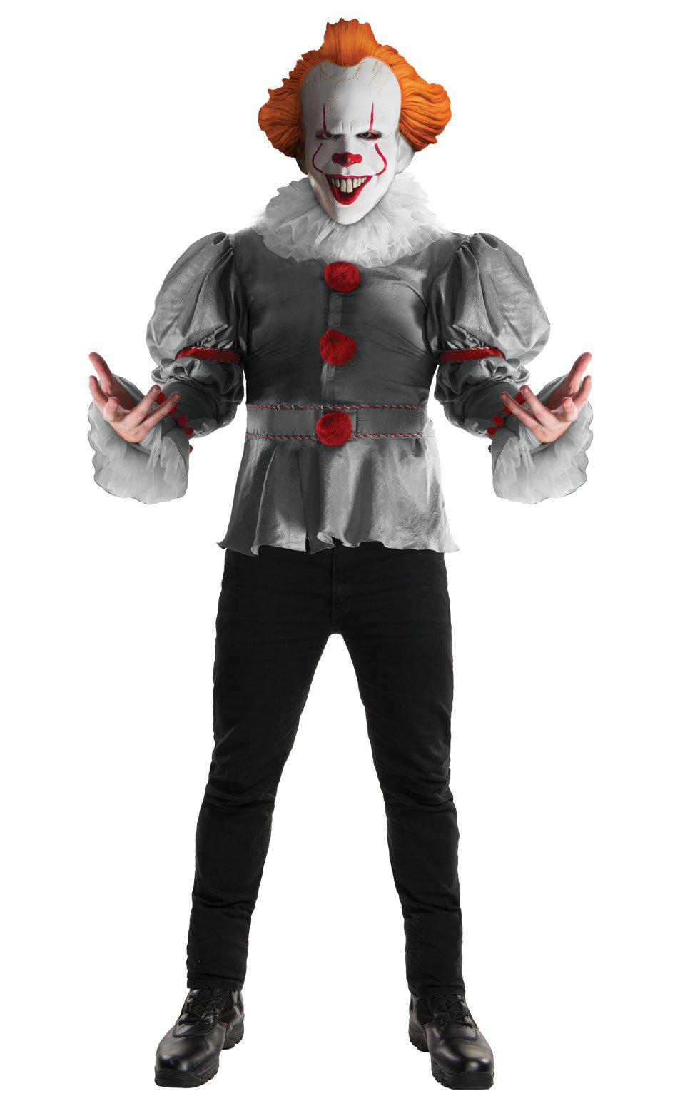 Pennywise It Deluxe Adult Costume inspired by Stephen King - perfect for Halloween.