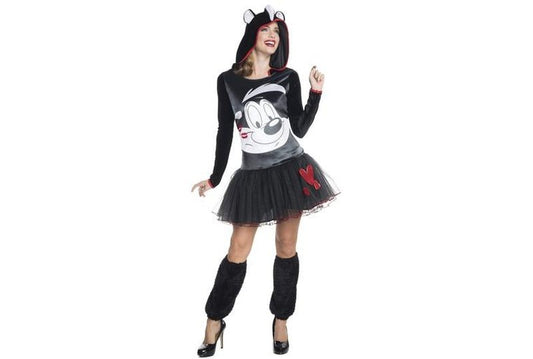 Adult Pepe Le Pew Looney Tunes costume in tutu dress design for playful home dressing.