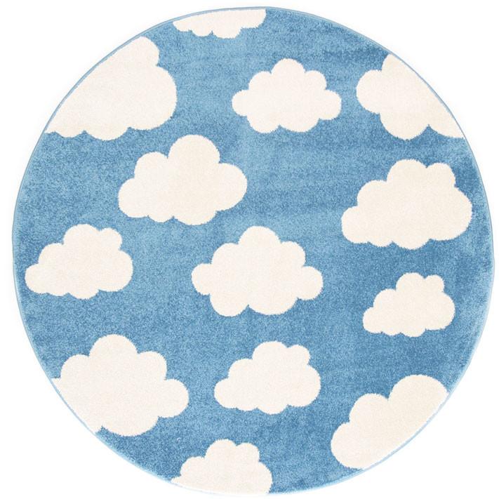 Petit Clouds Blue and White Kid Rug