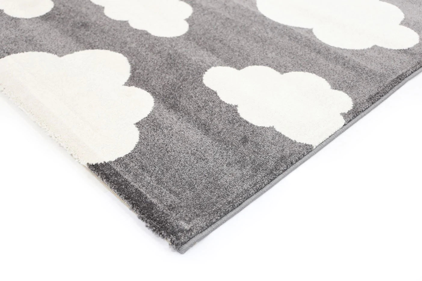 Petit Clouds dark grey and white kid rug - soft, stylish play area for children