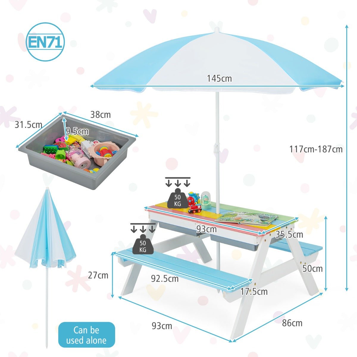 Create Memories with the Multi Colour Picnic Table