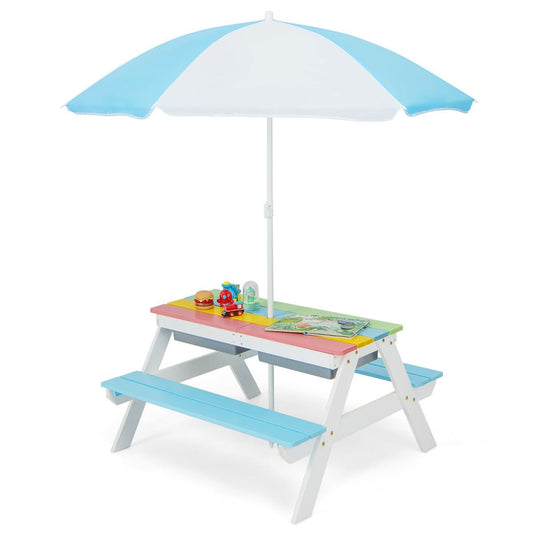 Multi Colour 3-in-1 Kids Picnic Table Set: The Ultimate Fun Hub