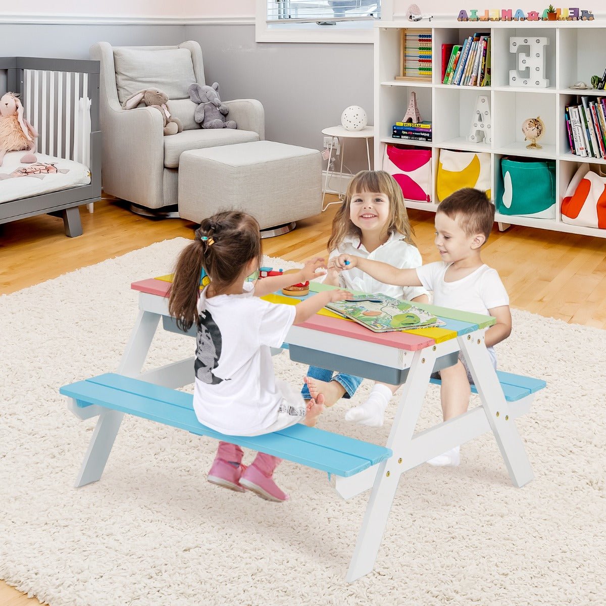 Picnic, Play, and Splash with Multi Colour Table Set