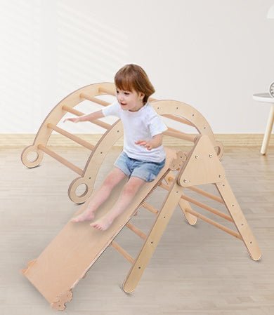 Pikler Climbing Frame Package with Slide, Arch and Triangle - Kids Mega Mart