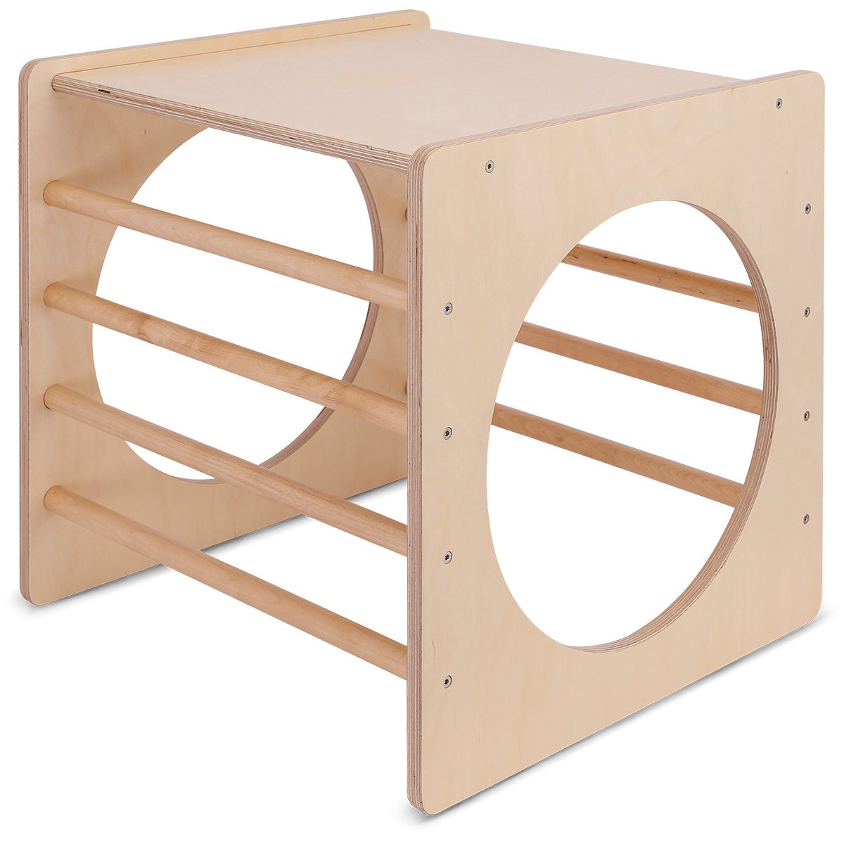 Pikler Wooden Climbing Cube for Toddlers | Safe, sturdy play structure for indoor active fun.