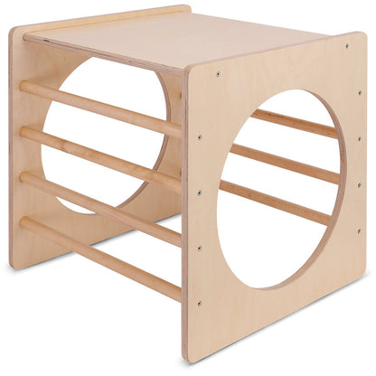 Pikler Wooden Climbing Cube for Toddlers | Safe, sturdy play structure for indoor active fun.