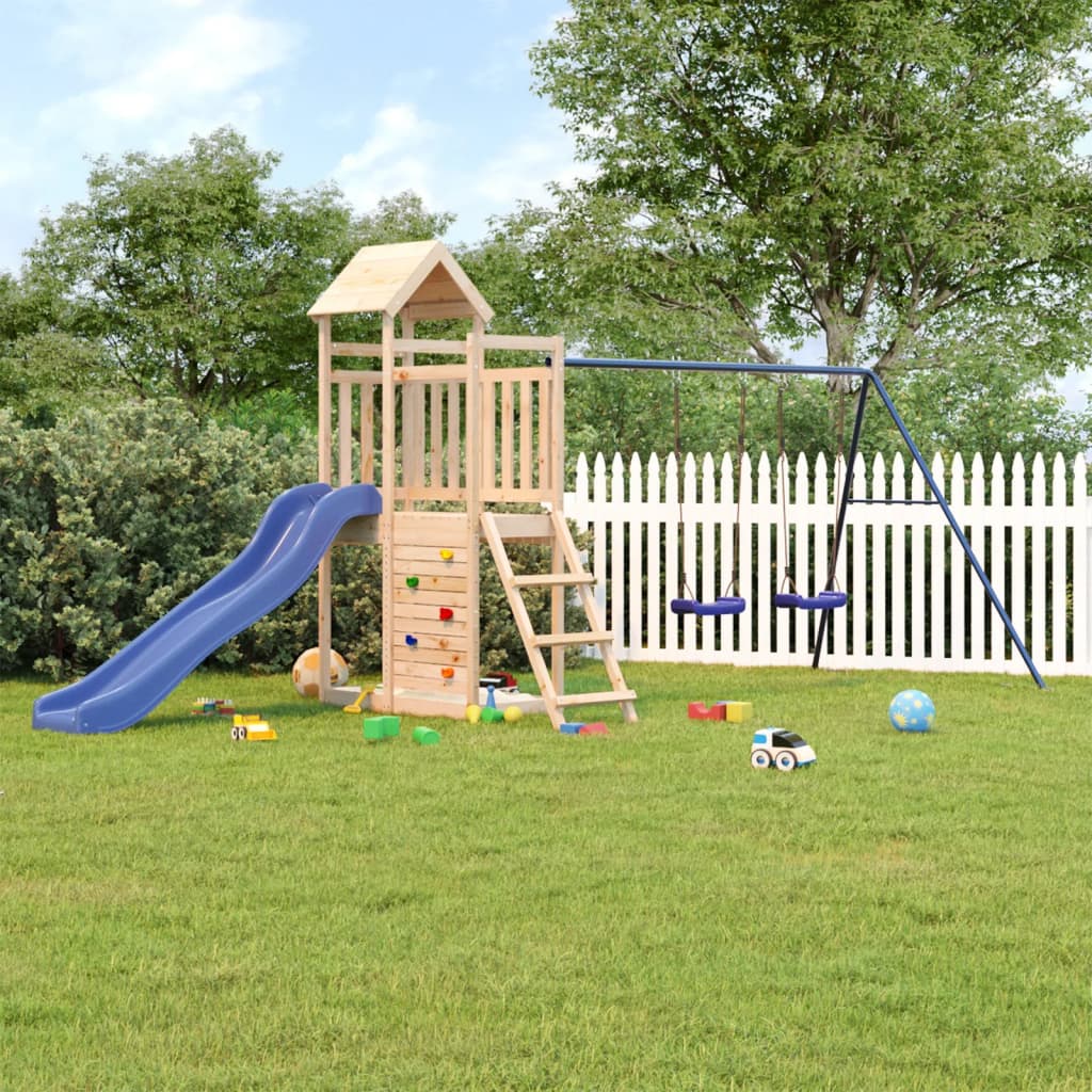 Swing High and Slide Wild: Pine Wood Play Tower