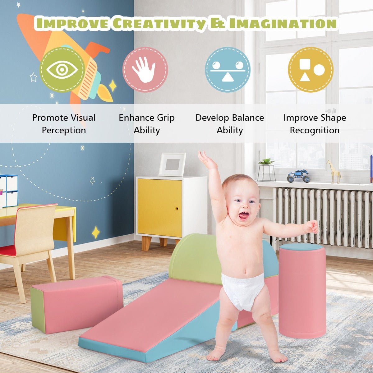 Imagination Soars with Our Pink Foam Blocks Set