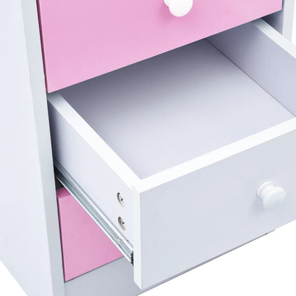 Adjustable pink and white kids study desk with storage for productive homework and playtime.