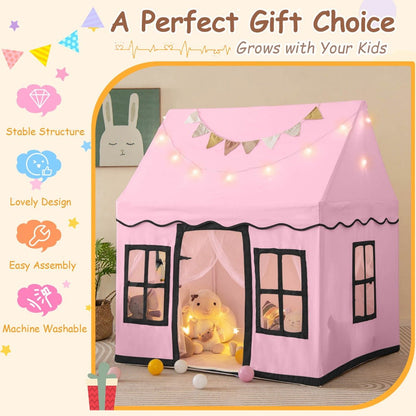 Pink Velvet Mat Play Tent