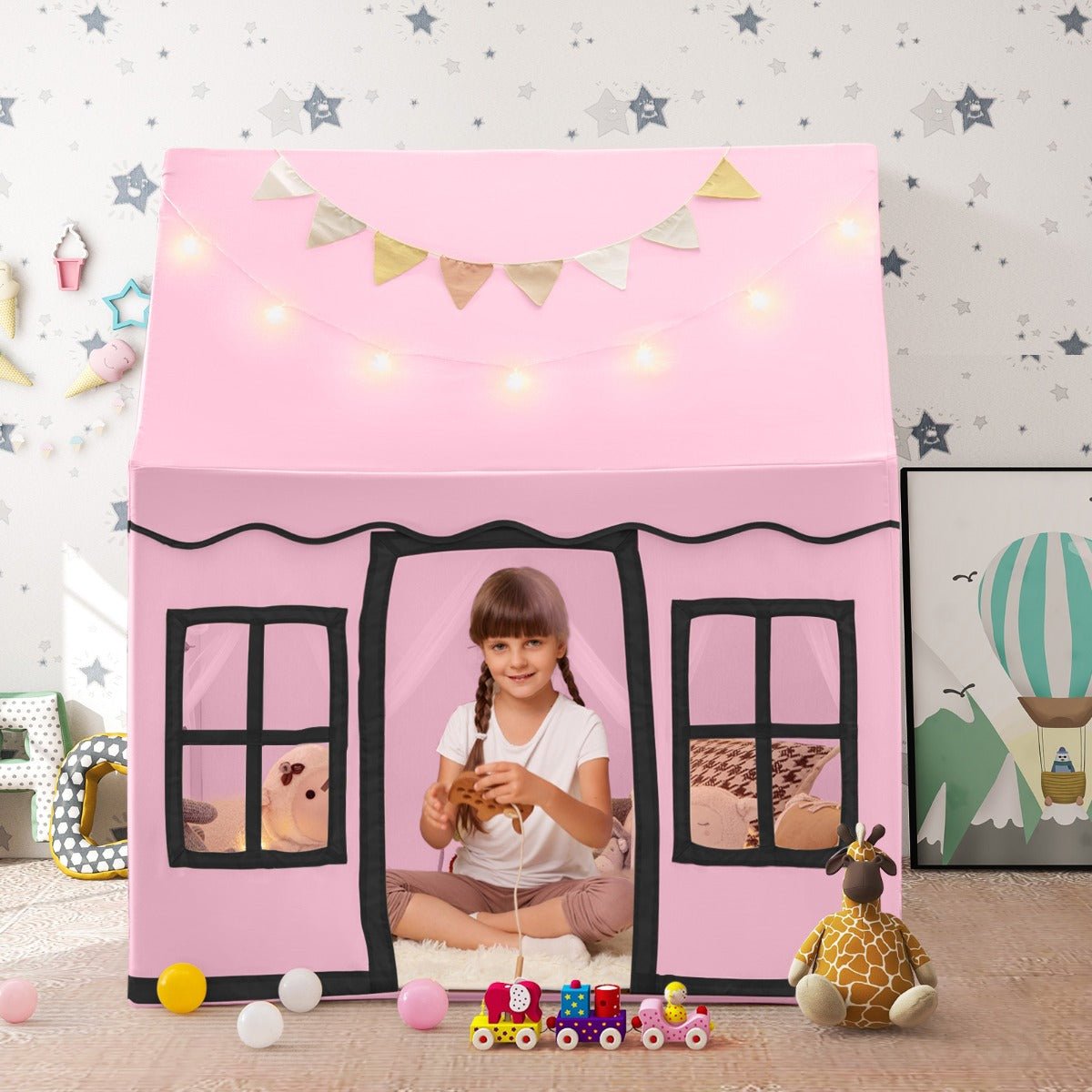 Indoor Adventure Pink Play Tent