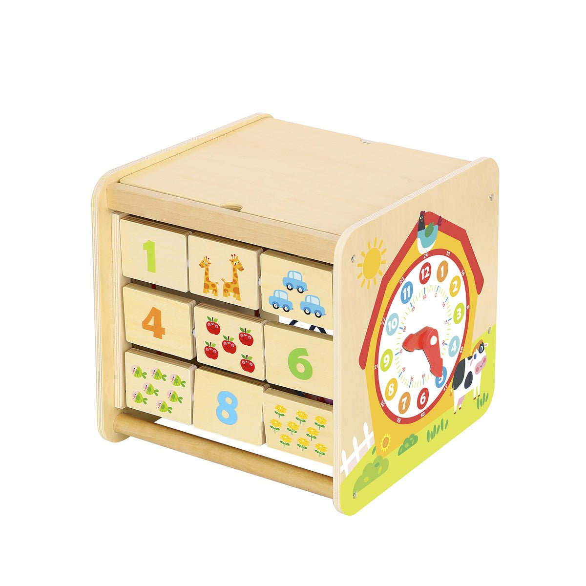 Farm-themed play cube centre for interactive, imaginative play | perfect for childrens creative home activities.