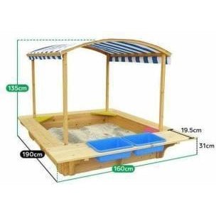 Buy Playfort Sandpit with Blue Canopy: Shaded Playtime Bliss
