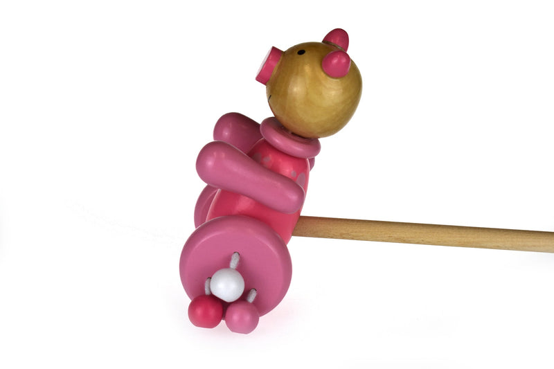 Playful Trotter Wooden Push Along Pig Toy - Kids Mega Mart