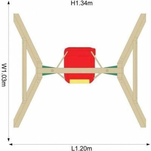 Plum Baby Wooden Swing Set Outdoor Play Equipment