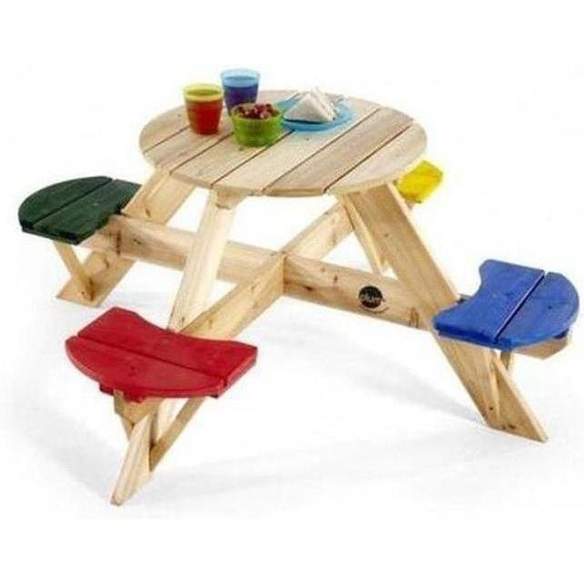 Shop Plum Play Circular Picnic Table with coloured seats Kids Mega Mart