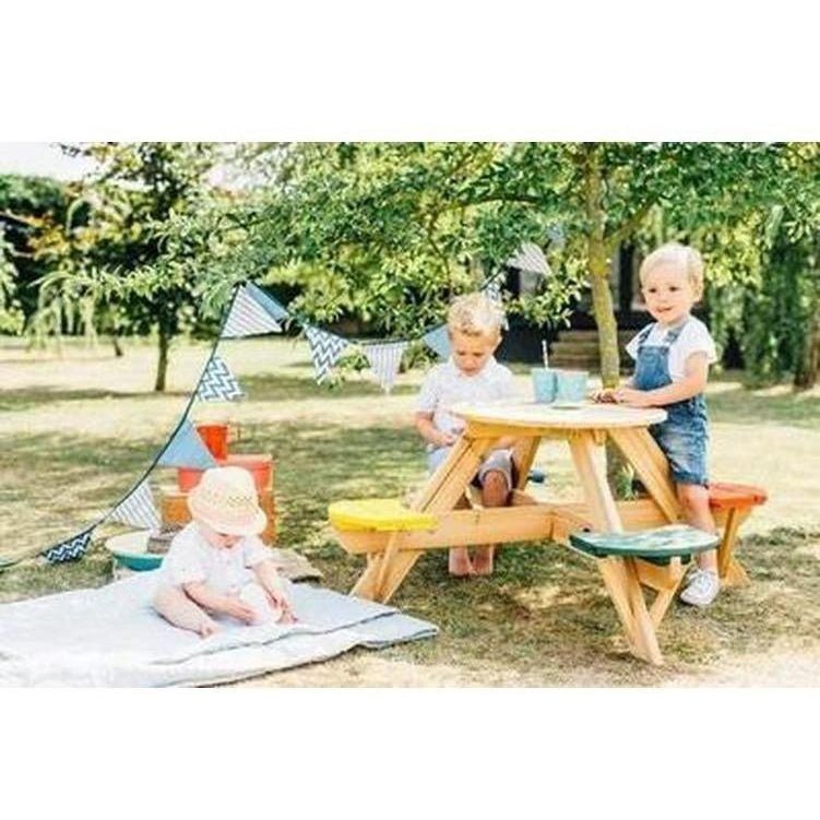 Buy Kids Furniture Plum Circular Picnic Table with coloured seats