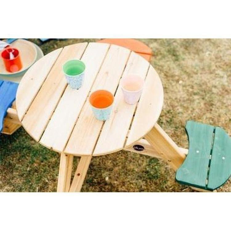 Buy Plum Play Circular Picnic Table with coloured seats Kids Mega Mart