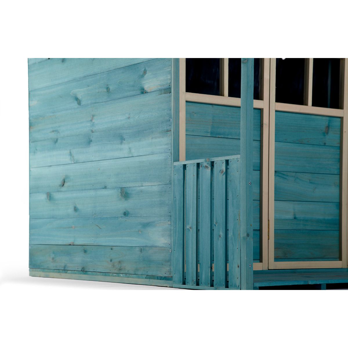 Plum Deckhouse Teal Wooden Cubby House for Kids Outdoor Fun