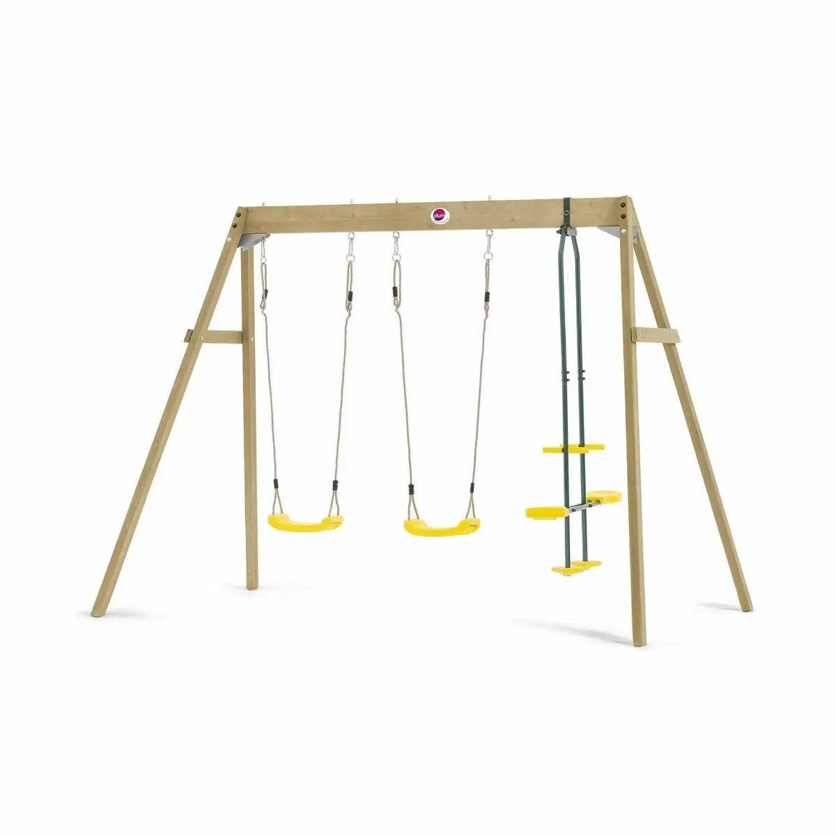 Shop Now - Plum Double Swing Set with Glider