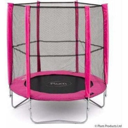 Plum Junior 6ft Trampoline Pink Assembled Image