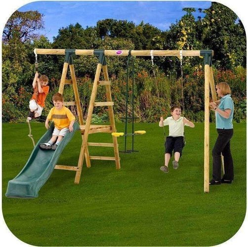 Plum Meerkat Wooden Swing Set Playground Equipment for Kids