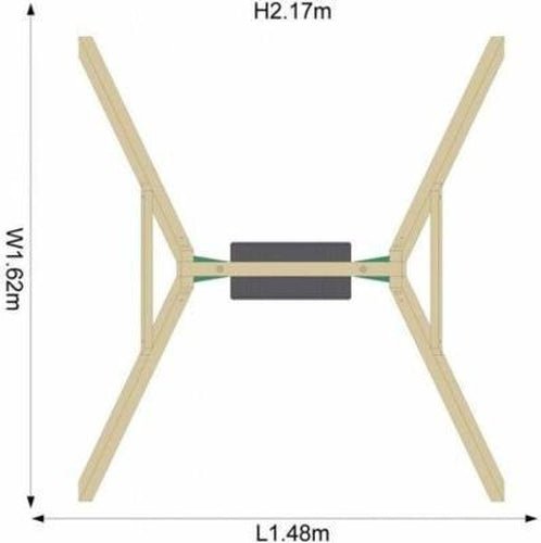 Plum Single Wooden Swing Set Australia Dimensions