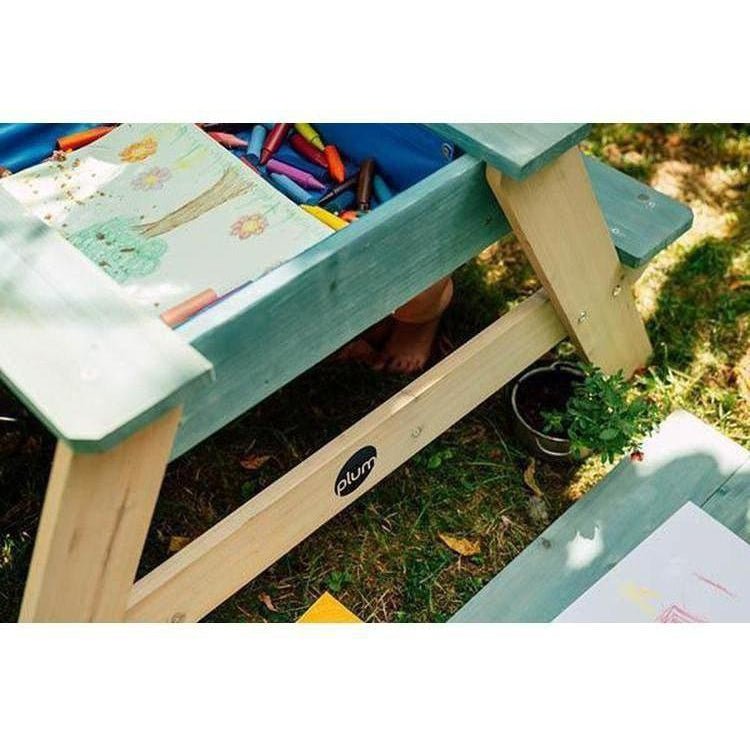 Teal Escape: Plum Surfside Sand & Water Table's Playful Oasis