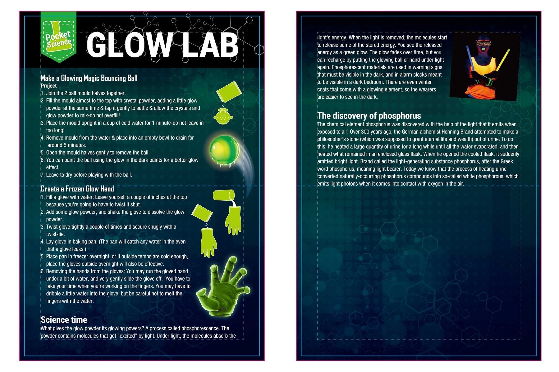 Science Lab Pockets Pocket Science Glow Lab Kit | Make Your Own Glow in the Dark Ball ...