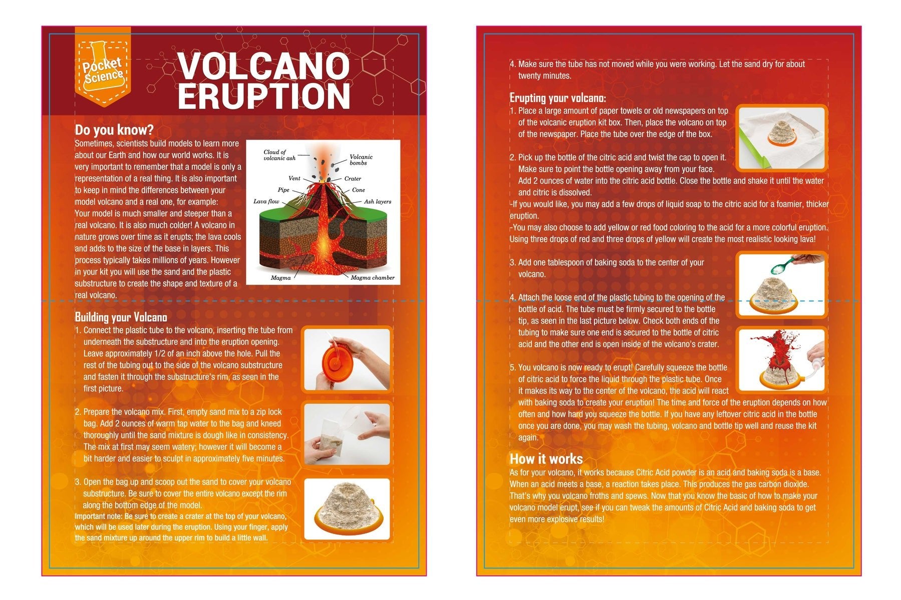 Pocket Science Volcano Eruption Kit | Fun & Educational for Kids – Kids ...