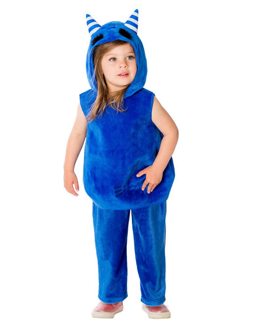 Blue Fuzzbert costume for kids - furry, fun Oddbods design for imaginative play at home.