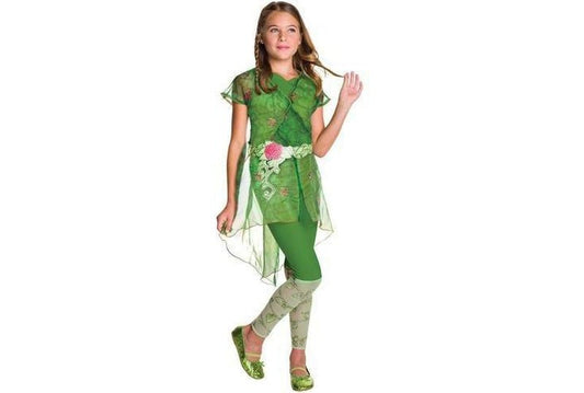 DC Superhero Girls Poison Ivy Deluxe Costume for Children, perfect for imaginative play at home.