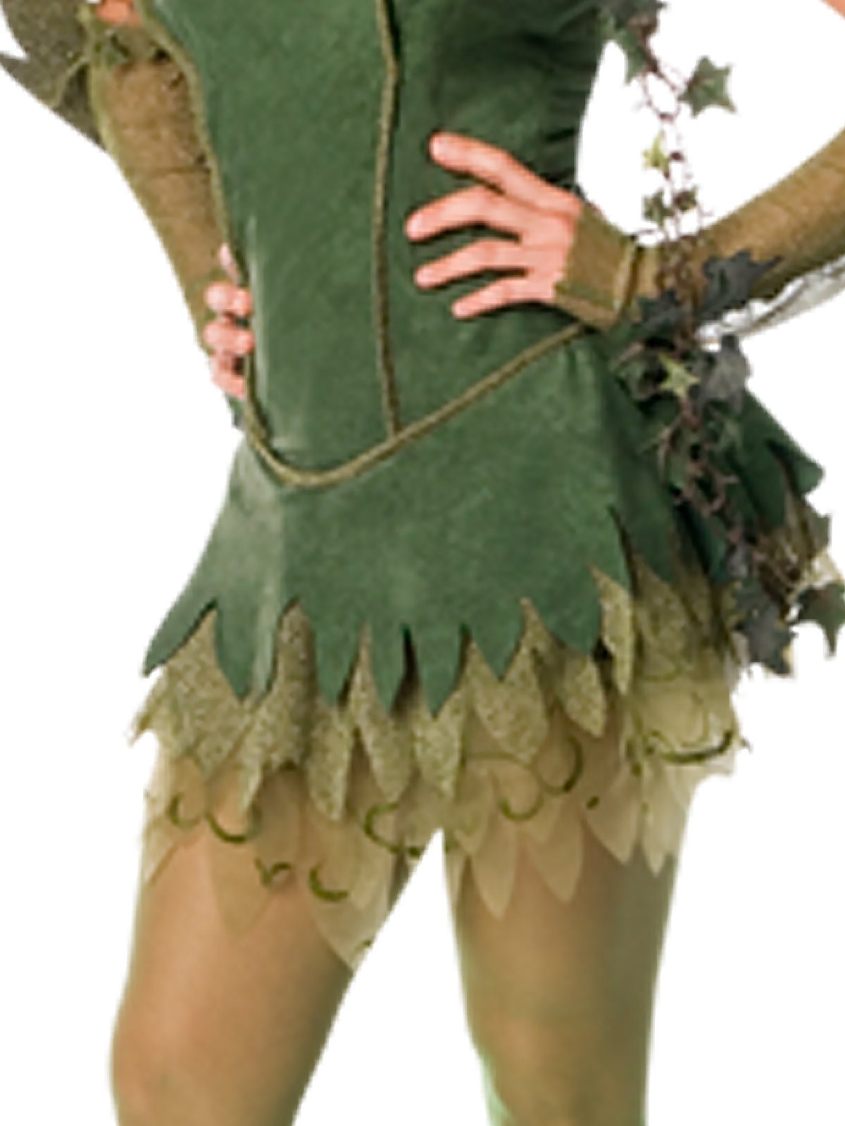 Poison Ivy costume with glitter accents for kids, perfect for dress-up and playtime.