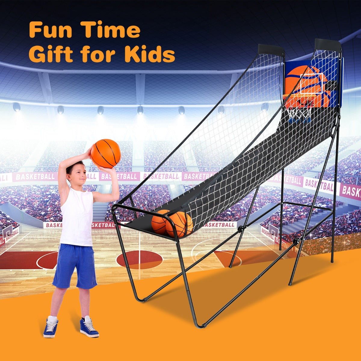 Portable Arcade Basketball Game: Electronic Scorer for Family Play