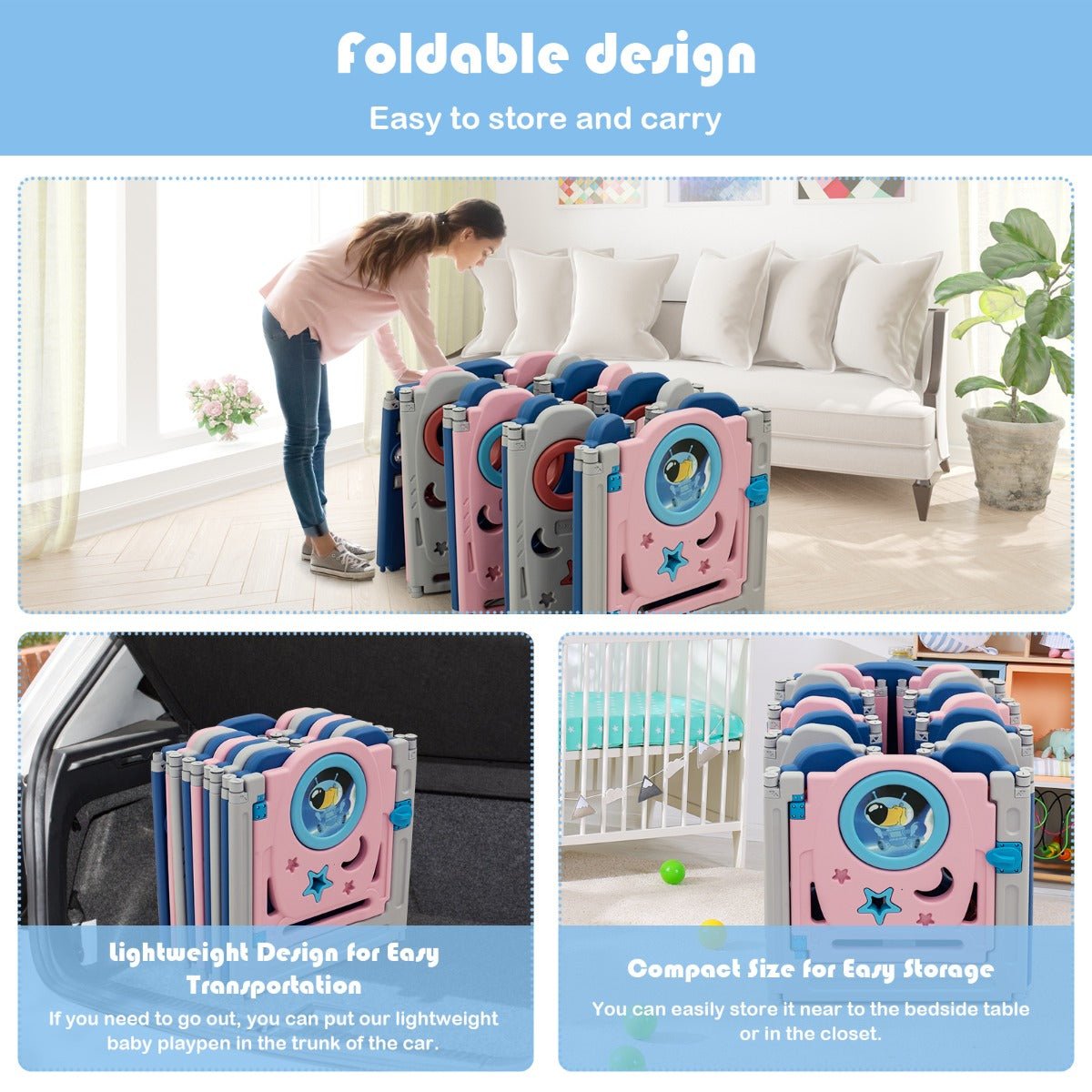 Safety-focused Baby Play Area with Living Room Door Lock
