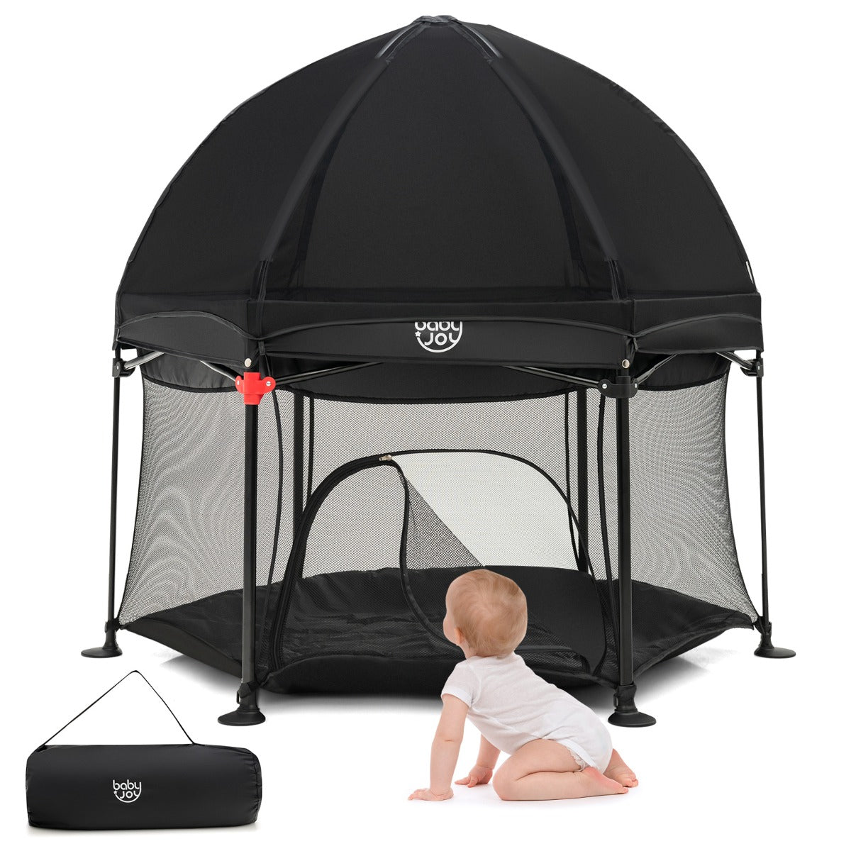 Portable Baby Playpen with Canopy | Indoor/Outdoor Play Space – Kids ...