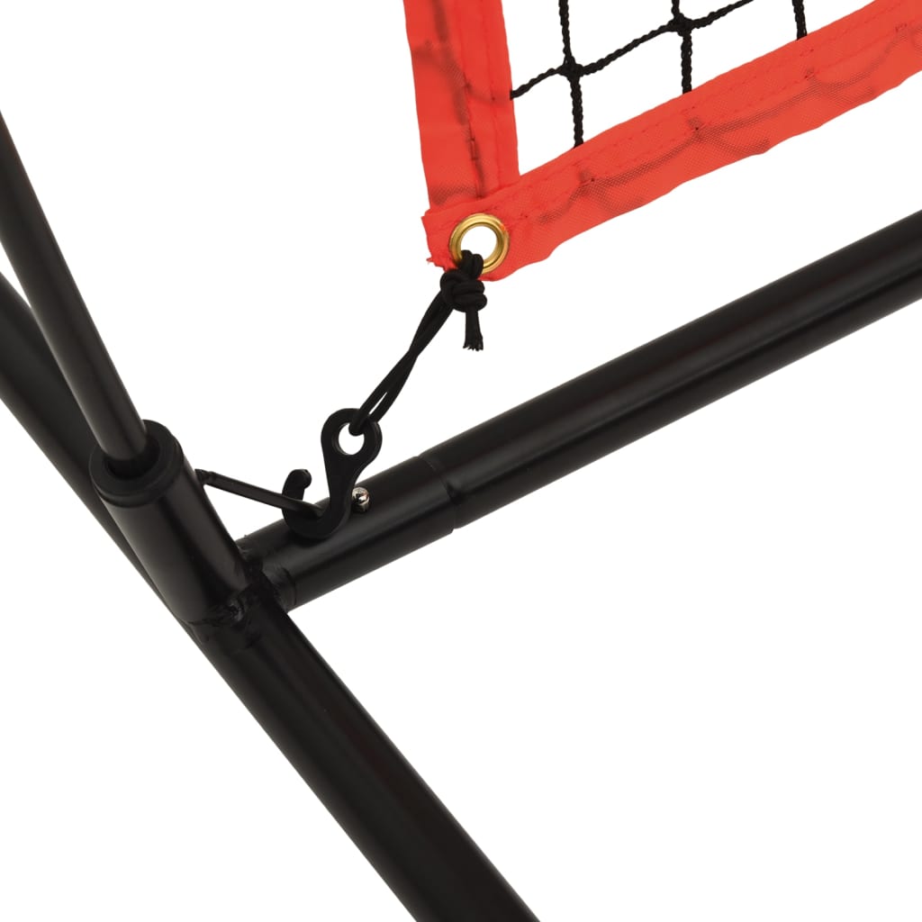 Portable Baseball Net Black and Red