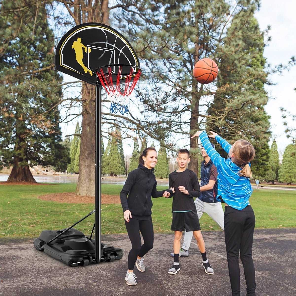 Kids Portable Basketball Hoop: Wheels & Fillable Base for Active Play