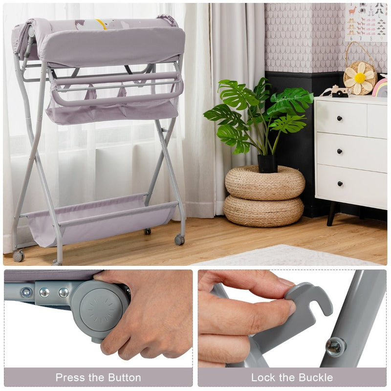 Changing table cheap with wheels