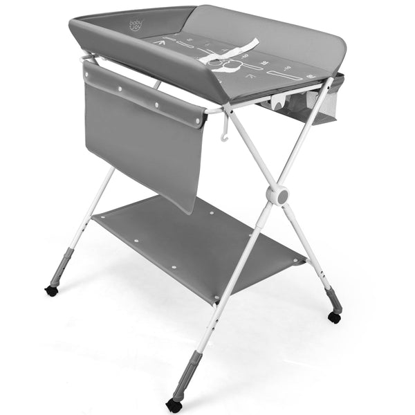 Convenient Grey Portable Diaper Station - Multi-Purpose Changing Solution