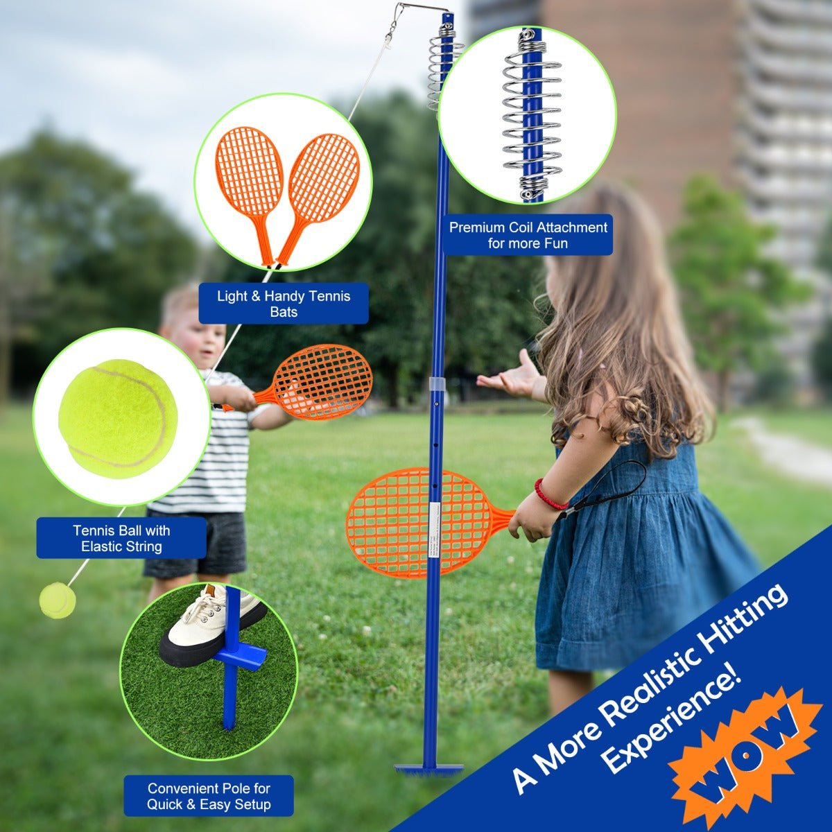 Beach-Ready Tetherball Set with Swivel Arm: Portable Outdoor Play