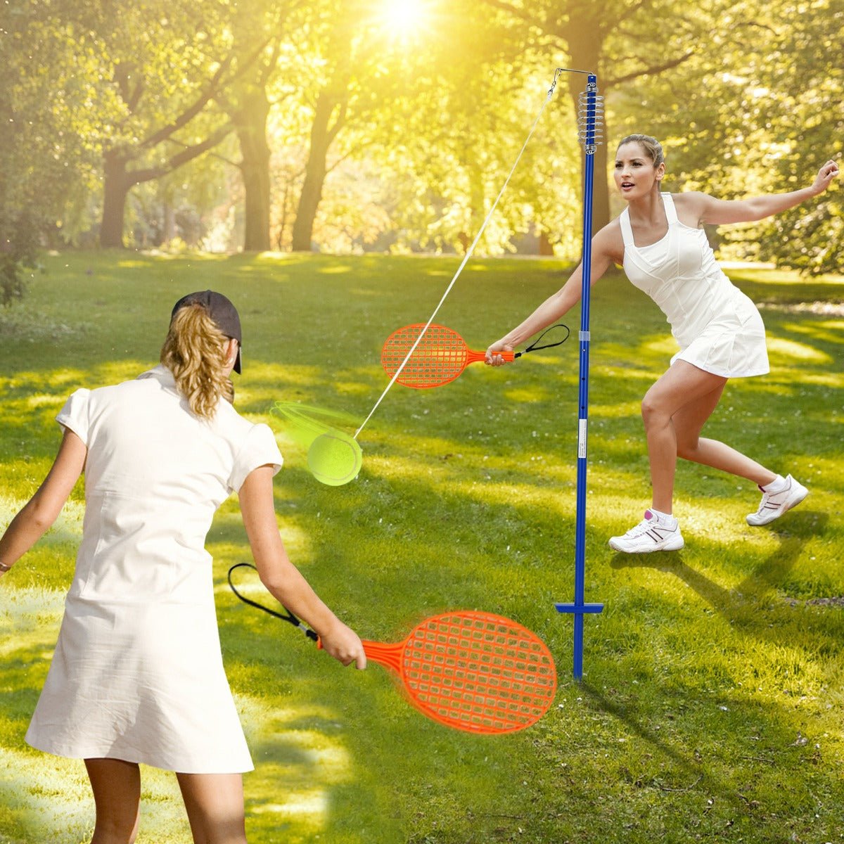 Portable Tetherball Set for Beach Fun: Swivel Arm Action